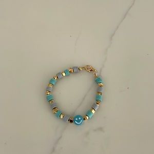 Hollywood blue beaded bracelet (clay)